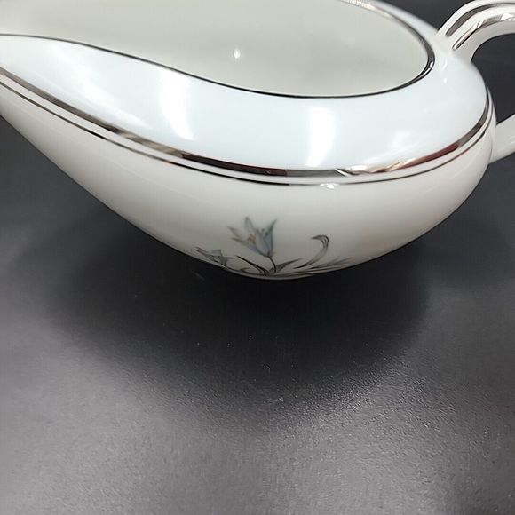 Vintage Noritake China BLUEBELL #5558 Creamer set platinum Japan - Picture 5 of 10